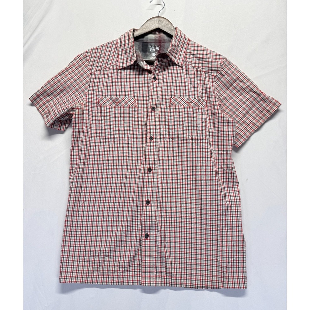 Mountain Hardwear Shirt Mens Small Multi Plaid Cotton Embroidered Logo Button Up